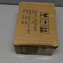 Natural Travertine Textures Mini Trash Can, Small Counter Rectangle Trash Can for Bathroom Kitchen Table Desk, Tiny Waste Basket for Vanity - Silicone Pad Anti Scratch, Non-Slip (Made of Resin)