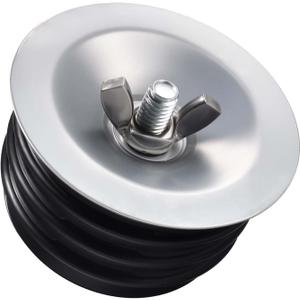 3 Inch Sewer Cleanout Cap Mechanical Test Plug Expansion Drain Stopper with Wing Nut, Rubber Sewer Drain Cover End of Pipe Gripper Mechanical Plug Suitable for Most Pipes Sink Pools