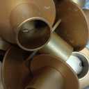 48 Pcs Taper Candle Holders Bulk for Wedding Pillar Candles Metal Taper Candlesticks Holders Centerpieces Short Candle Stick Dinner Decor for Party Anniversary Dinning Table Gift (48, Red Gold)