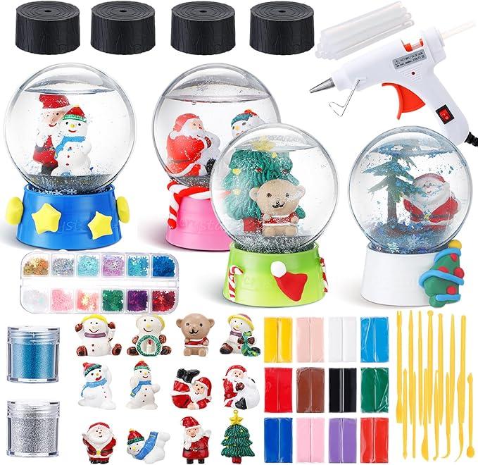 DIY Christmas Plastic Snow Globe Kit 4