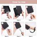 Clip and Go Cell Phone Pouch Lanyard Crossbody with Wallet | Adjustable Strap, Leather Purse Strap, Wrist Strap, For Women