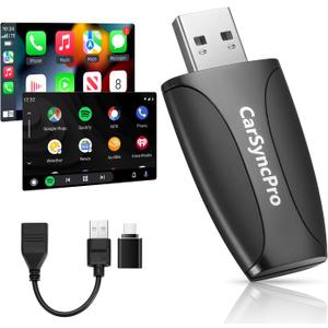 Benz Wireless CarPlay Adapter, Wireless CarPlay/Android Auto for Mercedes with Wired CarPlay, USB-C/USB-A, Quick Auto-Connect, Stable Control,(A/C/E/S/CLA/CLS/GLA/GLB/GLC/GLE/GLS/G-Class)