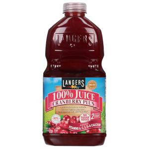 Langers Juice, Cranberry Plus, 64 Fl Oz (Pack of 8), Best By: Feb 14 2026