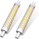 Lustaled R7s LED Bulb 118mm 10W 1300LM Day Light 6000K 110-130V J118 J Type Linear Double Ended 100W Halogen Equivalent for Floodlight Landscape (2 Pack Not Dimmable)