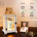 Memorial Gift for Loss of Sister Memorial Lantern Sympathy, Remembrance,Bereavement Gifts for Loss of Sister with LED Candle