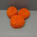 Chunky Fluffy Chenille Yarn Orange Thick Washable Soft Warm Scarf Yarns Hand Knit Blanket Accessory 160g, 3 pcs