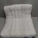 Ultra Flat Thin Pillows for Sleeping Standard Size, 3" High Slim Bed Pillow for Back Stomach Sleepers Down Alternative Filling Hypoallergenic White 18x26 in