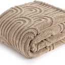 Bedsure Brown Throw Blanket for Couch - Super Soft & Cozy Summer Blankets for Women, Fluffy Fleece Throw for Girls, for Women, Ideal for Room, Home & Bedroom Decor, 50x60 Inches