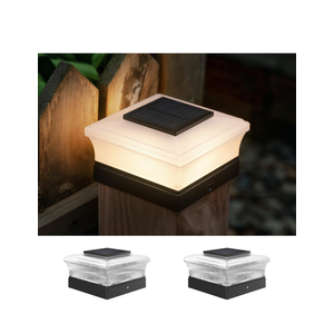 Solar Post Cap Lights Outdoor, Deck Post Lights Solar Powered for 4x4 Vinyl/Wooden Posts, Solar Fence Post Lights, Bright LED Light for Fence Deck Patio Garden Posts, Warm White (6 Pack)