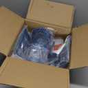 Caged Bird Feeders Squirrel-Proof, Metal, 2.8 Lbs Capacity-Cage Tube Seed Feeders with Tray Outdoor Hanging, Attract Birds,Detachable Cleaning, Starling Proof Wild Bird FeederBlue