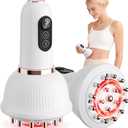 Lymphatic Drainage Massager, Anti Cellulite Massage Tool, Body Sculpting Machine with Red Light Therapy, Heating, Vibration for Stretch Marks & Cellulite, Gift for Women & Men, White