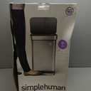 Simplehuman 45 Liter / 12 Gallon Liter Rectangular Hands-Free Kitchen Step Trash Can with Soft-Close Lid, Brushed Stainless Steel with Plastic Lid