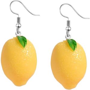 Imitation Cartoon Food Earrings Cute Funny Strawberry Resin Popcorn Chocolate Strawberry Charm Food Snacks Dangle Drop Earrings for Women Gifts