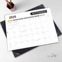 Large Desk Calendar 2025-2026, Calendar with Desk Protecting Pad, Desk Calendar Large 22x17, Runs From July 2025 to December 2026, 18 Months, Big Desktop Calendar for Family Classroom and Office (Black)