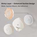 KEGII Shower Caddy Suction Cup 3 Pack Suction Bathroom Organizer Shelf with Soap Holder & Hooks, Rustproof Removable Shower Organizer for Shampoo, Metal Bathroom Storage Rack, Cream White