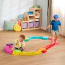 B. toys - Balance & Groove Set - Balance Beam for Kids - Musical Games & Activities - 5 Sensory Stones, 8 Wavy Beams & 1 Musical Pod - Indoor Active Play - 3 Years +