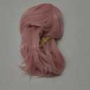 Women's Bob Wig Pink Short Fiber Straight Cosplay Wig With Bangs Halloween Costume Wigs