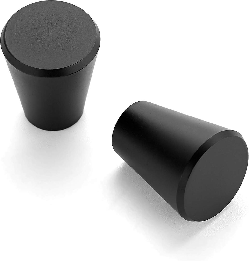 Ravinte 1 Pack 3/4 inch Kitchen Cabinet Knobs Matte Black Drawer Pulls and Door Knobs for Cabinets and Dressers