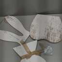 Yerliker 35.5 H Easter Bunny Porch Decor Sign Easter Outdoor Decor Wooden Bunny Standing Porch Sign Vertical Farmhouse Rabbit with Ribbon for Front Door Indoor Outdoor Yard Garden Decor