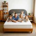 Vie Triomphe 2 Inch Memory Foam Mattress Topper Queen Size Reversible Dual-Layer Design Washable Cover Pressure-Relief Couples Guest Rooms Master Bedrooms 60×80 Inches