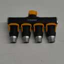 Melnor 65135AMZ 4 Way Lever Flow Through Valve Connector Bundle, Yellow, Black