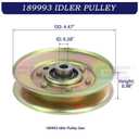 2 Pack 189993 Pulley Replaces 532193195 Pulley, 193195 Pulley, Craftsman 189993, 532189993, Craftsman 175080 Pulley, 532184058, 181775, 532181775 for Husqvarna GTH2548 GTH2248 Decks