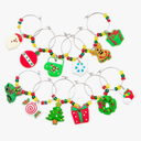 Christmas Liquor Glass Charms: Ideal Holiday-Themed Decoration Supplies for Liquor Tasting Party