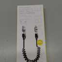 4-in-1 Charging Cable Spring Wire Supercharging Cable Compatible to Apple MacBook, iPad, iPhone Car USB C - Type C (SPRINGBLACK)