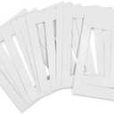 INOVART Mat Frames, 5" X 7", White, 5-Pack