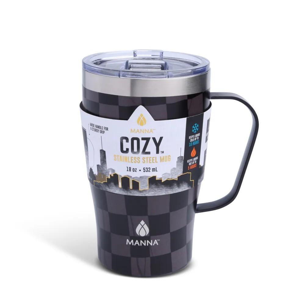 Manna™ Cozy™ Stainless Steel Mug - Black Checkers