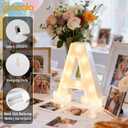 Pooqla LED Marquee Letter Lights Sign, Light Up Alphabet Letter for Home Party Wedding Decoration, N