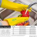 Vgo... 10-Pairs Reusable Household Gloves, Rubber Dishwashing gloves, Extra Thickness, Long Sleeves, Kitchen Cleaning, Working, Painting, Gardening, Pet Care (Size S, Yellow, HH4601)