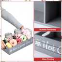 Hoolerry Hot Cocoa Bar Rustic Farmhouse Hot Cocoa Bar Organizer Wood Tray Holder Box Station for Chocolate Maker, Coffee Countertop Station Organizer, Decorative Storage Bins, Cocoas Lovers Gift