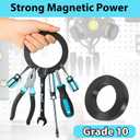4-Pack Ferrite Ring Magnet | OD2.35 x ID1.25" x 0.39" Thick | Large Ceramic Donut Magnets with Hole | Round Magnets for DIY Crafts | Industrial Science