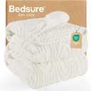 Bedsure Fleece Blanket Queen Size for Bed - Super Soft & Cozy, Fluffy Blankets for Women & Girls, Ideal for Sofa & Couch, White, 90x90 Inches