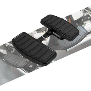 Motorcycle Footboards Adjustable Rear Passenger Floorboard Foot Pegs Pedals Fit For Harley Touring Electra Glide Road King Softail Dyna Sportster XL 883 1200 (Black)