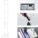 EZ SPARES Vacuum Stand Docking Storage Station,Compatible with Dys V6 V7 V8 V10 V11 V15 DC30 DC31 DC34 DC35 DC58 DC59 DC62 Cordless Vacuum Cleaners,Stable Metal Storage Bracket Holder(White)