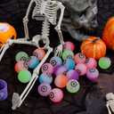 FINGOOO 25 Pcs Halloween Bouncy Balls, Glow in The Dark Eyeball Ping Pong Ball Bouncing Balls Halloween Party Favors Non-Candy Treats Goodie Bag Stuffers