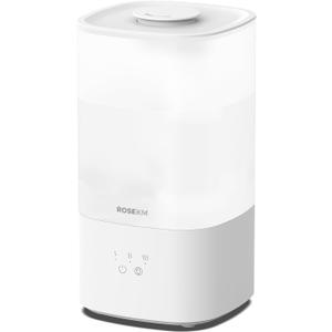 Humidifiers for Bedroom, Top Fill 2.5L Cool Mist Humidifiers for Large Room, Easy to Fill & Clean, 30H Runtime, 28dB Quiet Air Humidifier for Plants, Baby Nursery, Indoor with Night Light (White)