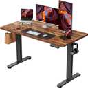 ErGear Height Adjustable Electric Standing Desk, 48 x 24 Inches Sit Stand up Desk, Memory Computer Home Office Desk, Vintage Brown, 47.2 X 23.6 Inches