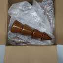 Namalu 6 Pcs Vintage Wooden Christmas Tree Wood Farmhouse Christmas Trees Rustic Xmas Table Centerpiece Figurines Handmade Unfinished Ornaments for Craft Tabletop Winter Holiday Mantel Shelf(Brown)