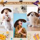 Coopay 20 Pieces Puppy Dog Costume Set Dog Ears Headband Nose Tail Bow tie Paw Gloves Animal Costume for Adult Kids Carnival Halloween Cosplay Accessories