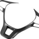 X AUTOHAUX 1pcs ABS Interior Steering Wheel Cover Trim for Volkswagen Jetta 2016-2019 Inner Decoration Auto Accessories Carbon Fiber Pattern