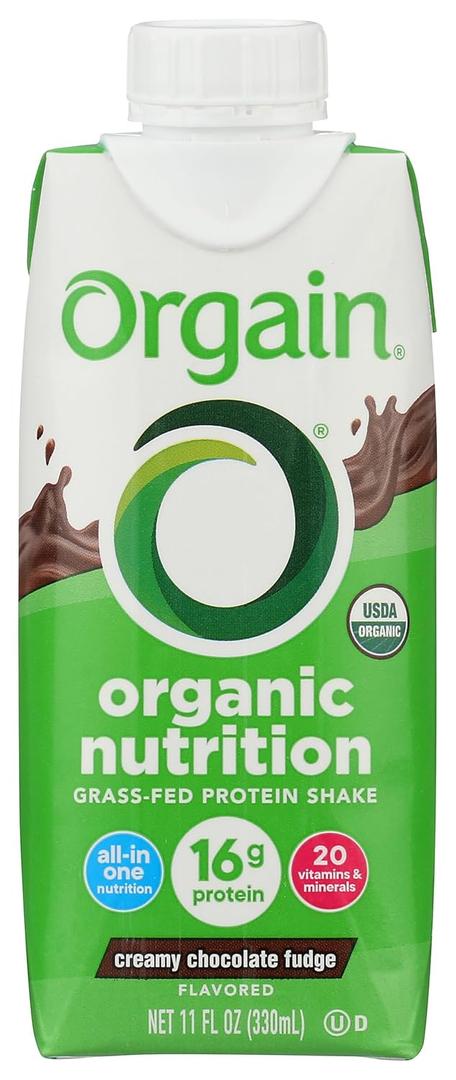 ORGAIN Organic Creamy Chocolate Fudge Drink, 11 FZ (11 Fl Oz (Pack of 6)), Best By: DEC 31 2026