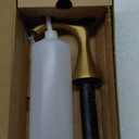 Moen S3946BG Transitional Deck Mounted Kitchen Soap Dispenser with Above the Sink Refillable Bottle, Brushed Gold