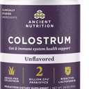 Ancient Nutrition Grass Fed Bovine Colostrum Superfood Powder, Unflavored Grass Fed Bovine Colostrum, Supports Healthy Gut Microbiome and Immune System, Clinically Studied Lactoferrin & Probiotics, 78g