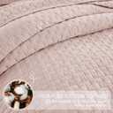 Palassio Pink 100% Cotton Quilt California Cal King Size Bedding Sets with 2 Pillow Shams, Oversized Lightweight Bedspread Shabby Chic Coverlet, Soft Bed Cover for All Season, 3 Pieces