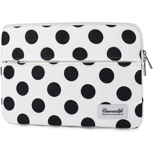 Canvaslife Waterproof Laptop Sleeve 15 Inch 15 Case and 15.6 Laptop Bag (Black dot)