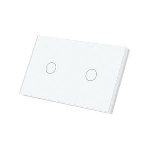 Smart Light Switch Need Neutral Wire No Hub Required,2.4GHz WiFi Switch Glass Panel APP Control Timer Schedule Work with Tuya/Smart Life,Alexa and Google Home,White 2 Gang