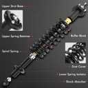 A-Premium Rear Towing Shocks Absorbers - Compatible with Chevrolet Silverado 1500, Tahoe and GMC Sierra 1500, Yukon and Dodge Ram 1500 and Nissan Titan - 2x Load Adjusting Shocks with Coil Spring